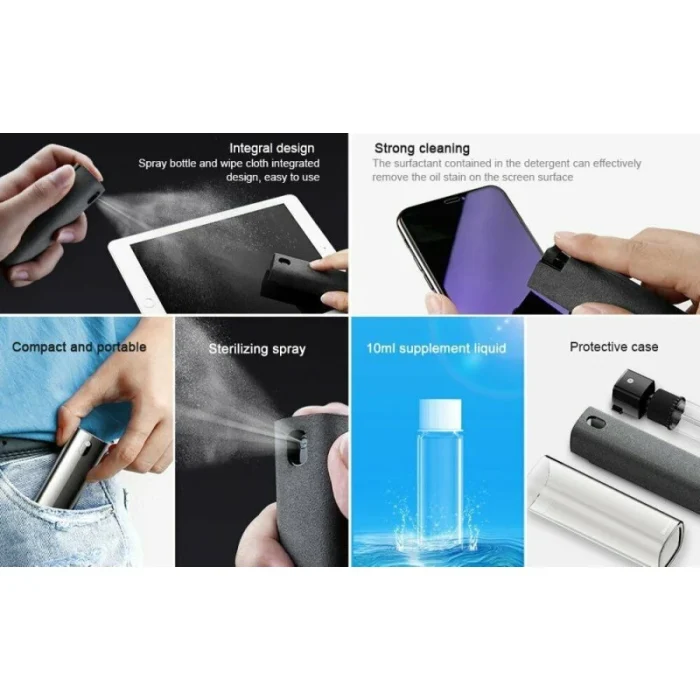 اسپری تمیزکننده چندکاره صفحه‌نمایش (همراه پارچه میکروفایبر) - Image 4