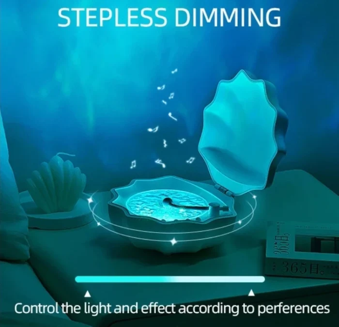 خرید لامپ اسپیکر صدفی | چراغ خواب موزیکال با صداهای طبیعت در گدزی - Image 2