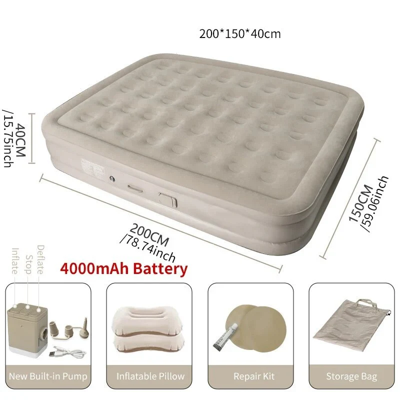 تخت بادی دو‌نفره پرتابل